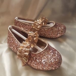 Michael Kors Rose Gold Ballerina Flats (Toddler)